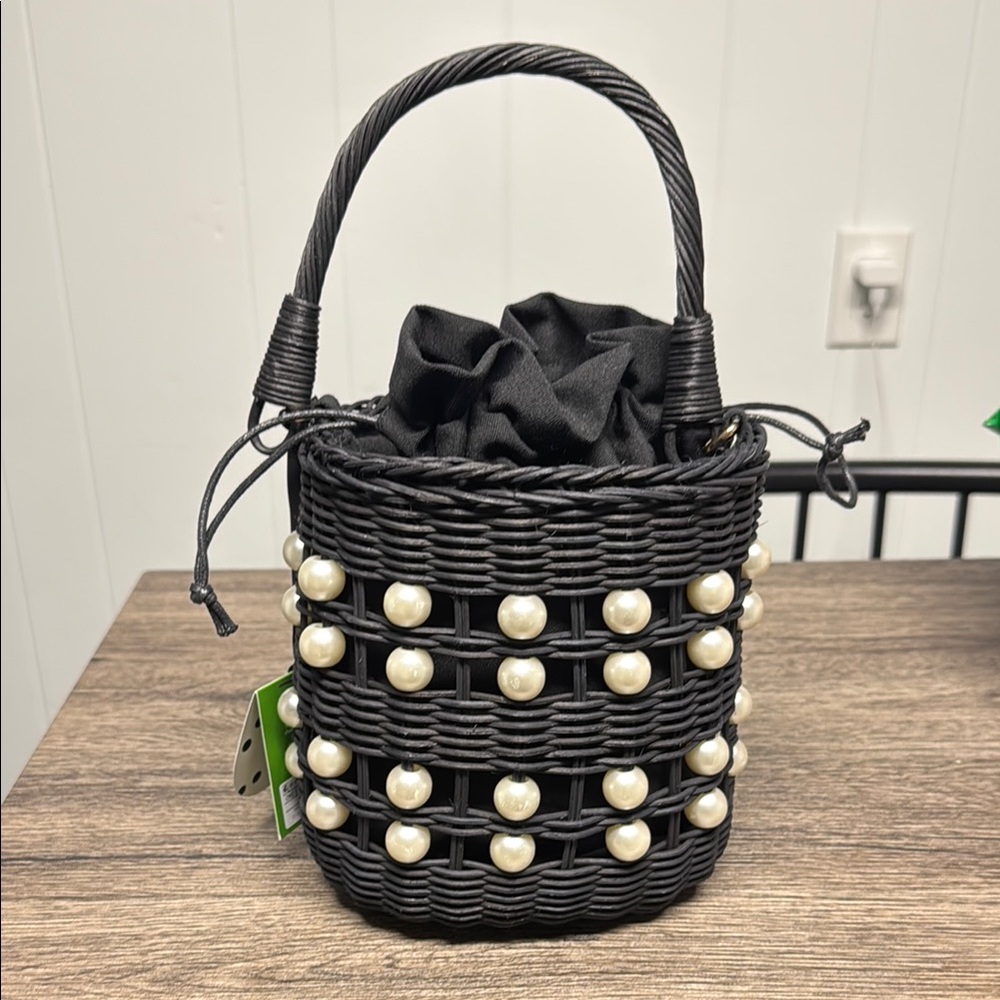 Pearl Embellished Basket Bucket Bag - kate spade new york x Target Black